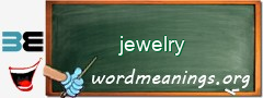 WordMeaning blackboard for jewelry